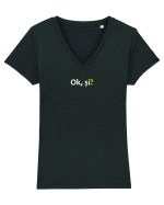 Ok, și? Tricou mânecă scurtă guler V Damă Evoker