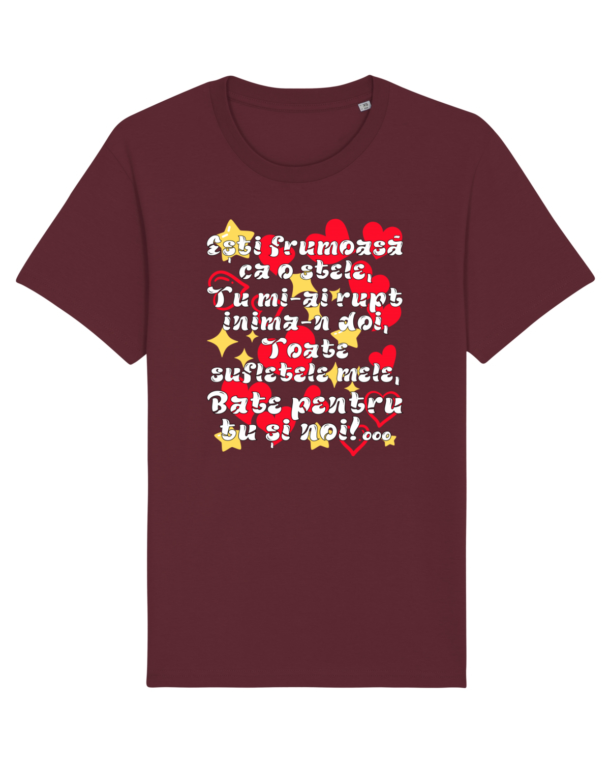 Tricou mânecă scurtă Unisex Rocker Burgundy