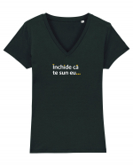 ÎInchide că te sun eu... Tricou mânecă scurtă guler V Damă Evoker
