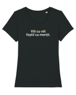Viii cu viii foștii cu morții Tricou mânecă scurtă guler larg fitted Damă Expresser