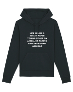 Life is like a toilet paper you're either on a roll or taking... Hanorac Unisex Drummer
