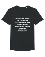 Before we work on artificial intelligence why don't we do something ... Tricou mânecă scurtă guler larg Bărbat Skater