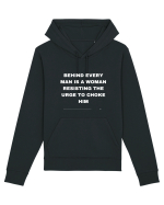 Behind every man is a woman resisting the urge to choke him Hanorac Unisex Drummer