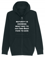 Maturity is knowing what shit to cut and what fuck to give Hanorac cu fermoar Unisex Connector