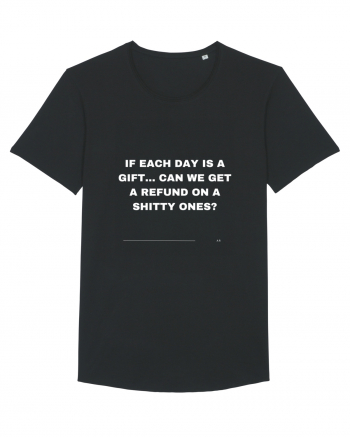 If each day is a gift... Tricou mânecă scurtă guler larg Bărbat Skater