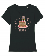 Birthday Cake Tricou mânecă scurtă guler larg fitted Damă Expresser