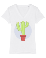 Cactus Tricou mânecă scurtă guler V Damă Evoker