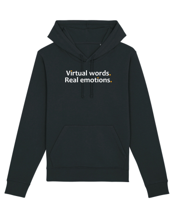 Virtual words. Real emotions.  Black