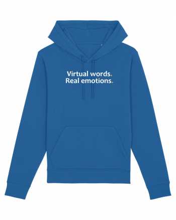 Virtual words. Real emotions.  Royal Blue