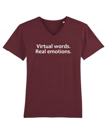 Virtual words. Real emotions.  Burgundy