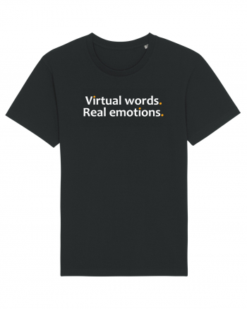 Virtual words. Real emotions.  Tricou mânecă scurtă Unisex Rocker