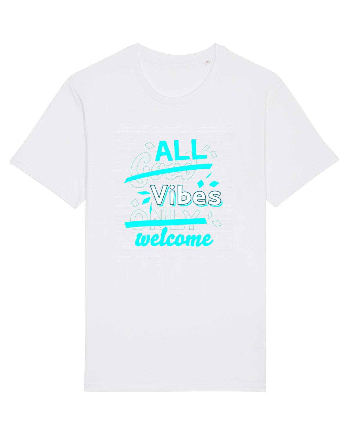 Tricou mânecă scurtă Unisex Rocker White