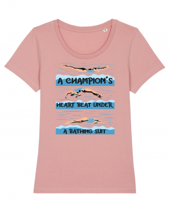 pentru pasionații de înot - A Champions Heart Beats Under a Bathing Suit Canyon Pink