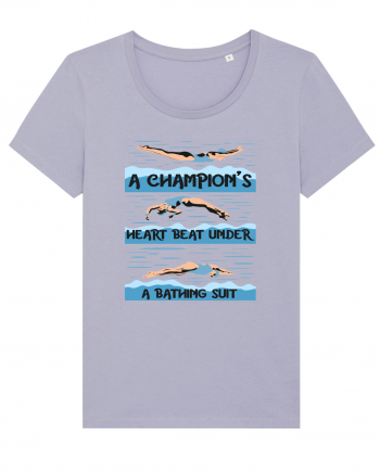 pentru pasionații de înot - A Champions Heart Beats Under a Bathing Suit Lavender