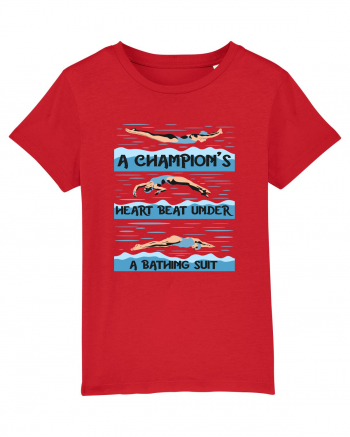 pentru pasionații de înot - A Champions Heart Beats Under a Bathing Suit Red