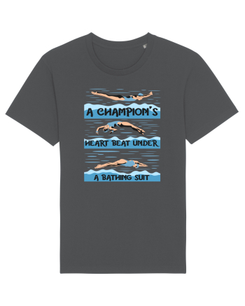 pentru pasionații de înot - A Champions Heart Beats Under a Bathing Suit Anthracite