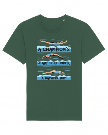 pentru pasionații de înot - A Champions Heart Beats Under a Bathing Suit Bottle Green