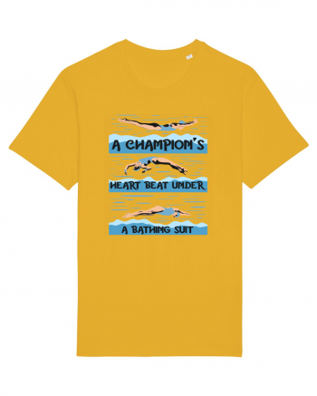 pentru pasionații de înot - A Champions Heart Beats Under a Bathing Suit Spectra Yellow