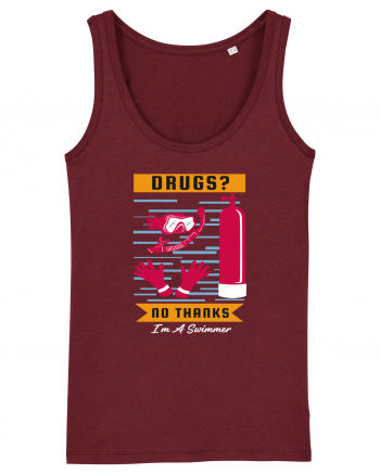 pentru pasionații de înot - Drugs No Thanks, I am a Swimmer Burgundy