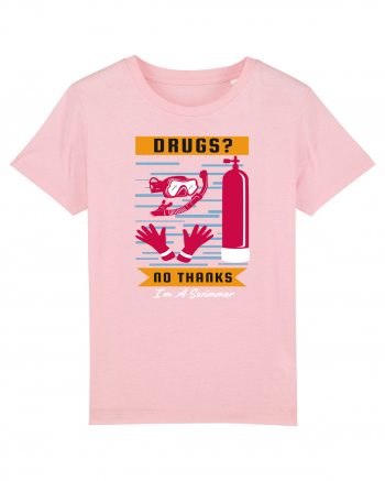 pentru pasionații de înot - Drugs No Thanks, I am a Swimmer Cotton Pink