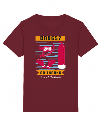 pentru pasionații de înot - Drugs No Thanks, I am a Swimmer Burgundy