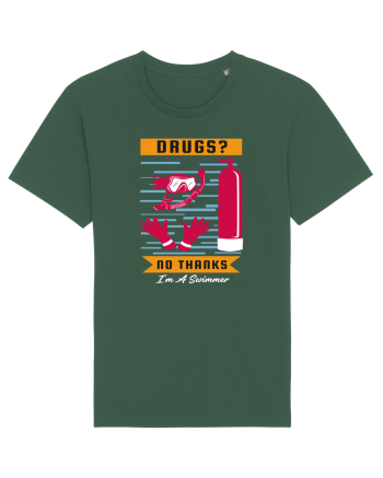 pentru pasionații de înot - Drugs No Thanks, I am a Swimmer Bottle Green