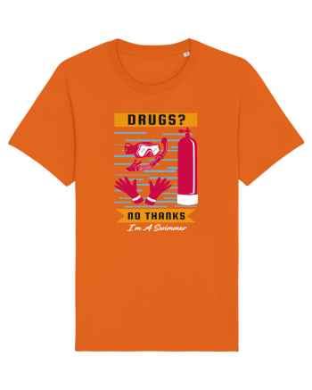 pentru pasionații de înot - Drugs No Thanks, I am a Swimmer Bright Orange