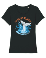 pentru pasionații de înot - Go Big or Go Home Tricou mânecă scurtă guler larg fitted Damă Expresser