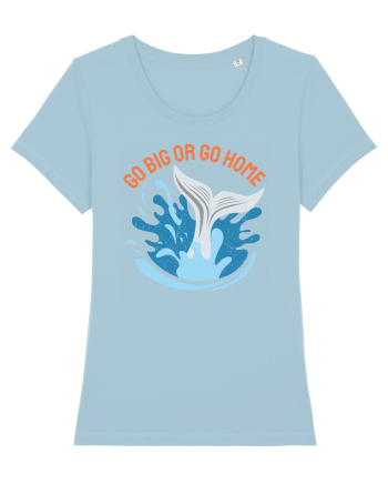 pentru pasionații de înot - Go Big or Go Home Sky Blue