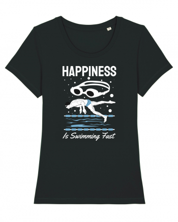 pentru pasionații de înot - Happiness is Swimming Fast Black