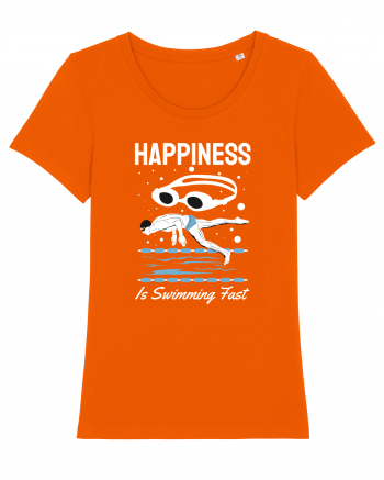 pentru pasionații de înot - Happiness is Swimming Fast Bright Orange