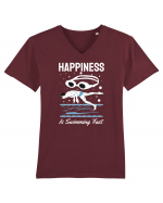 pentru pasionații de înot - Happiness is Swimming Fast Tricou mânecă scurtă guler V Bărbat Presenter