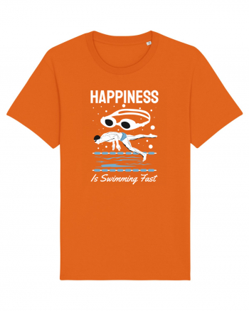pentru pasionații de înot - Happiness is Swimming Fast Bright Orange
