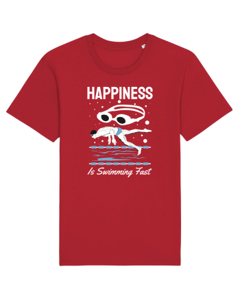 pentru pasionații de înot - Happiness is Swimming Fast Red