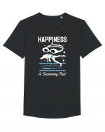 pentru pasionații de înot - Happiness is Swimming Fast Tricou mânecă scurtă guler larg Bărbat Skater