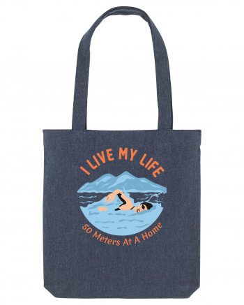 pentru pasionații de înot - I Live My Life, 50 Meters at a Time Midnight Blue