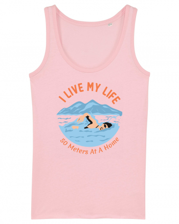 pentru pasionații de înot - I Live My Life, 50 Meters at a Time Cotton Pink