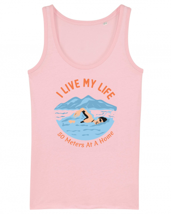 pentru pasionații de înot - I Live My Life, 50 Meters at a Time Cotton Pink
