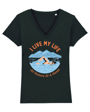 pentru pasionații de înot - I Live My Life, 50 Meters at a Time Black