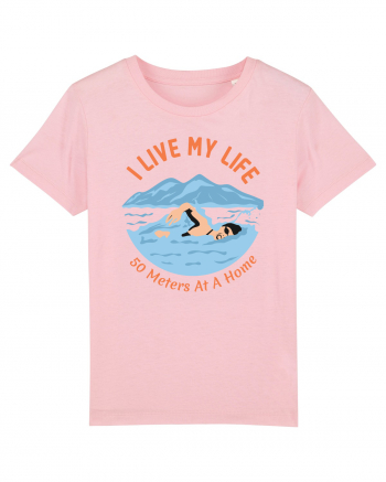 pentru pasionații de înot - I Live My Life, 50 Meters at a Time Cotton Pink