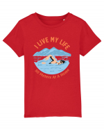 pentru pasionații de înot - I Live My Life, 50 Meters at a Time Tricou mânecă scurtă  Copii Mini Creator