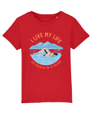 pentru pasionații de înot - I Live My Life, 50 Meters at a Time Red