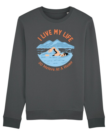 pentru pasionații de înot - I Live My Life, 50 Meters at a Time Anthracite