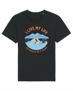 pentru pasionații de înot - I Live My Life, 50 Meters at a Time Tricou mânecă scurtă Unisex Rocker