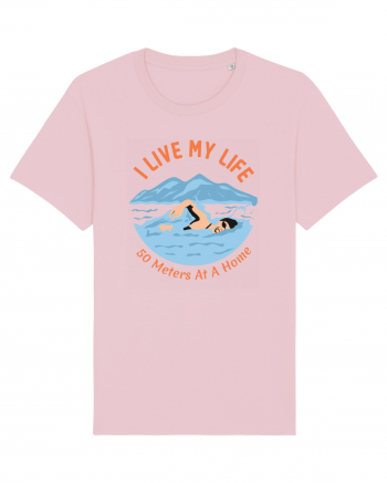 pentru pasionații de înot - I Live My Life, 50 Meters at a Time Cotton Pink