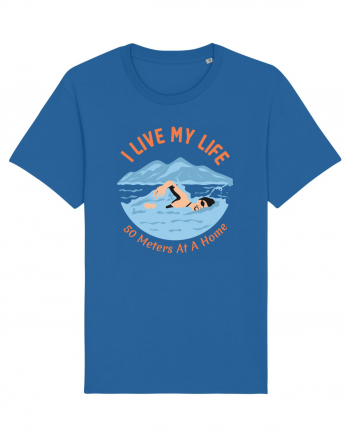 pentru pasionații de înot - I Live My Life, 50 Meters at a Time Royal Blue