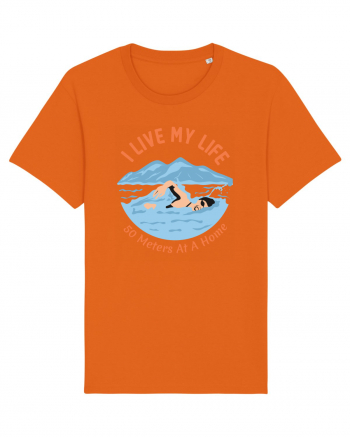 pentru pasionații de înot - I Live My Life, 50 Meters at a Time Bright Orange