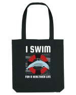 pentru pasionații de înot - I Swim for a Healthier Life Sacoșă textilă