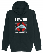 pentru pasionații de înot - I Swim for a Healthier Life Hanorac cu fermoar Unisex Connector