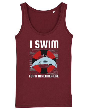pentru pasionații de înot - I Swim for a Healthier Life Burgundy